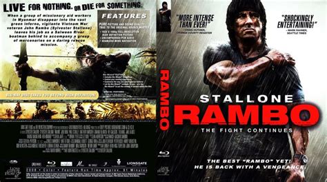 Rambo 4 - Movie Blu-Ray Scanned Covers - Rambo 4 - Bluray Custom f ...