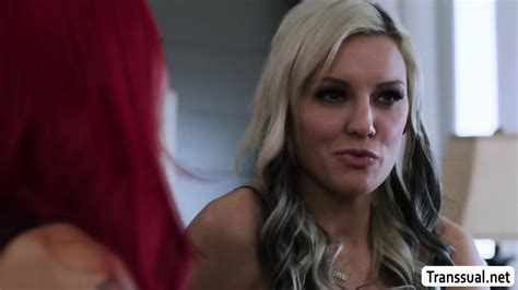 Redhead Ts Fucks Her Curious Milf Friend So Hard