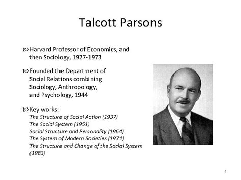 Talcott Parsons And Functionalisms Precursors In Various Ways