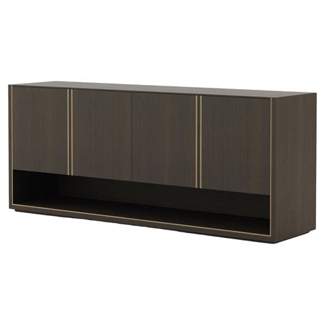 Modern Elea Sideboard Made With Walnut And Brass, Handmade by Stylish