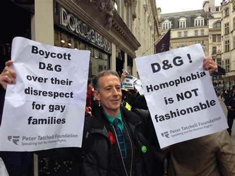 Dolce Gabbana Wrong On Gay Families D G Store London March Peter Tatchell Foundation