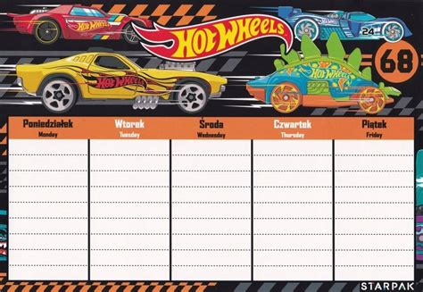 PLAN LEKCJI z tabliczką mnożenia HOT WHEELS AUTA 13670820330 oficjalne archiwum Allegro