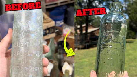 How To Clean Antique Bottles Before And After Tumbling Old Glass With