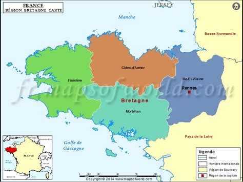 carte bretagne departement carte