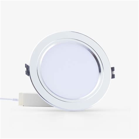 Đèn Led Âm Trần Đổi Màu 9w Viền Bạc Rạng Đông Lamp