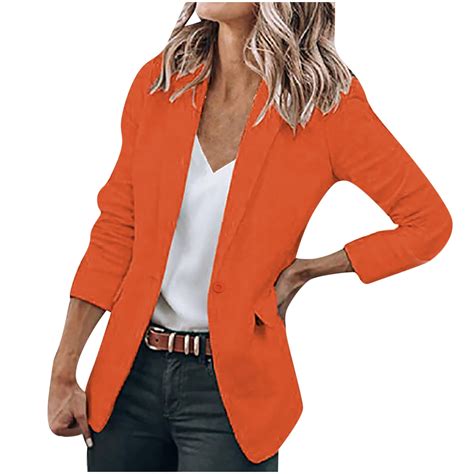 Blazer Para Mujer Womens Casual Blazers Open Front Long Sleeve Work