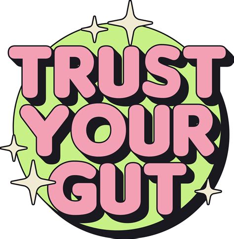 Trust your Gut. retro Bold Sticker text 11812101 PNG