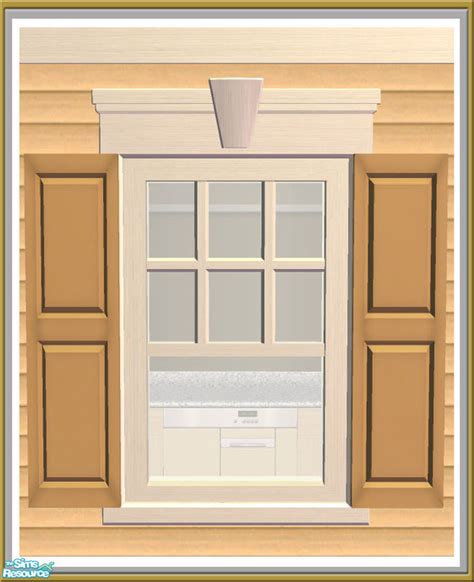 The Sims Resource The Avon Shuttered Window Pine