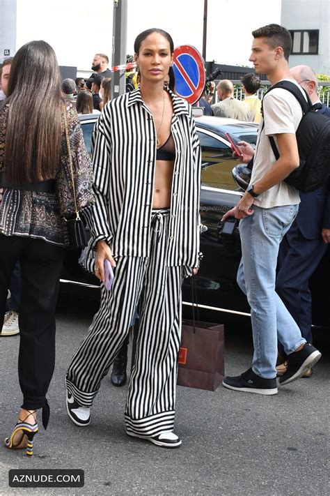 Joan Smalls Sexy Flashes Her Nude Tits During Milan Fashion Week In Milan Aznude