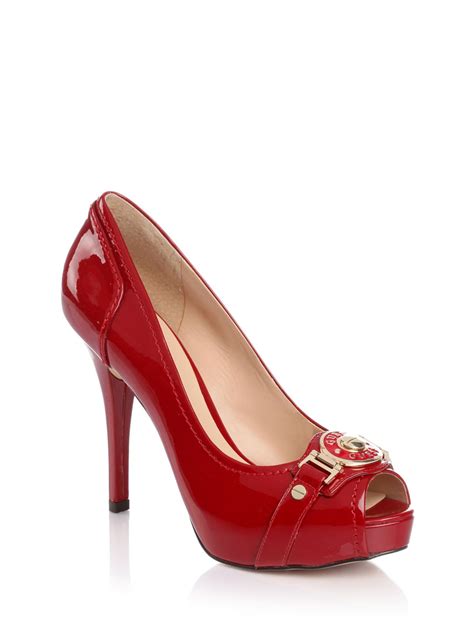 Guess Hila Patent Leather Shoe In Red Lyst