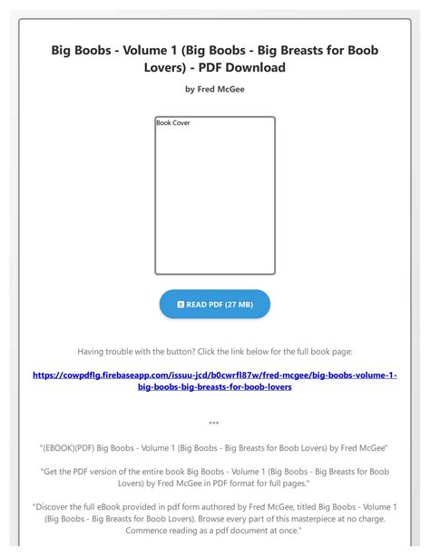 Ebook Pdf Big Boobs Volume Big Boobs Big Breasts For Boob Lovers By Fred Mcgee By