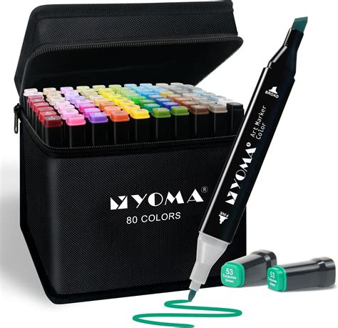 Amazon Y YOMA 80 Colors Alcohol Markers Dual Tip Markers Art