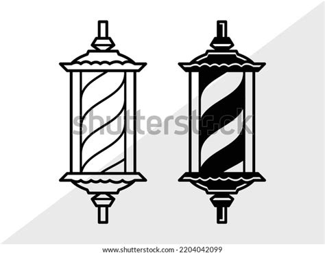 Barbers Pole Svg Printable Vector Illustration Stock Vector Royalty