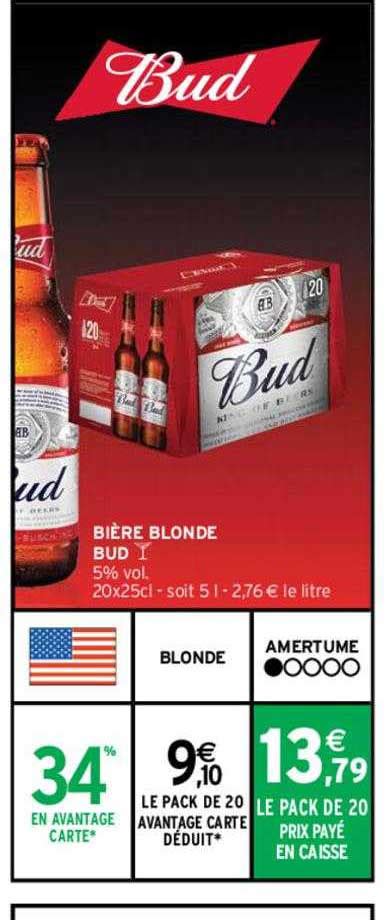 Promo Bi Re Blonde Bud Chez Intermarch Contact Icatalogue Fr