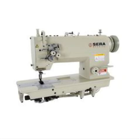 Semi Automatic Sera Double Needle Lockstitch Fixed Bar Sewing Machine