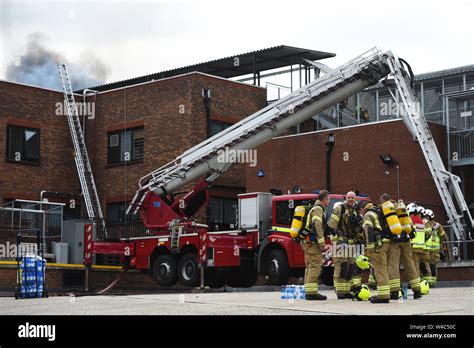 Fire Fighters At The Scene Of A Fire At Walthamstow Mall On Selbourne