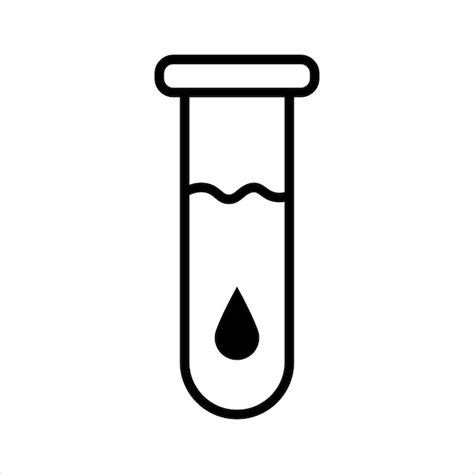 Premium Vector Blood In Test Tube Icon Vector Illustration Symbol