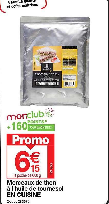 Promo Morceaux De Thon L Huile De Tournesol En Cuisine Chez Promocash