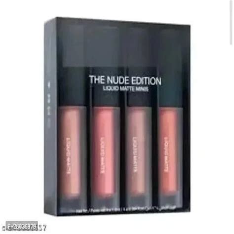 Mini Lipsticks Combo Pack Of Liquid Matte Lipstick Set Nude Edition