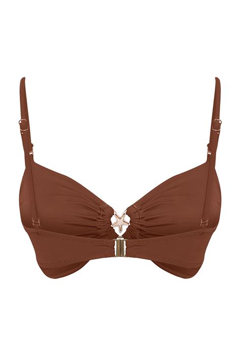 Trendyolmilla Kahverengi Straplez Premium Aksesuarlı Mix Match Bikini Üstü TBESS24BU00150 Fiyatı