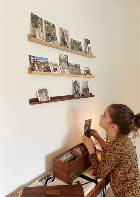 Picture Ledge Shelf For Displaying Photos Wood Photo Rail Shelf For