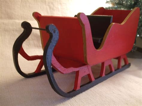 Christmas Sleigh Wood Handmade Free Us Shipping