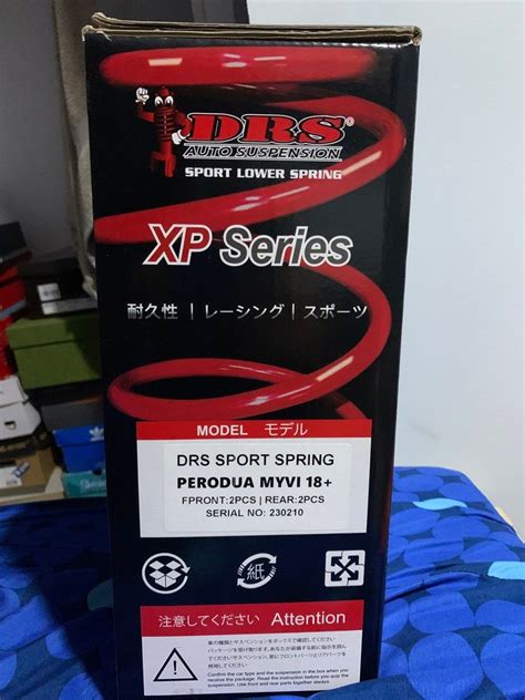 DRS Sport Lower Spring For Myvi Gen 3 Auto Accessories On Carousell