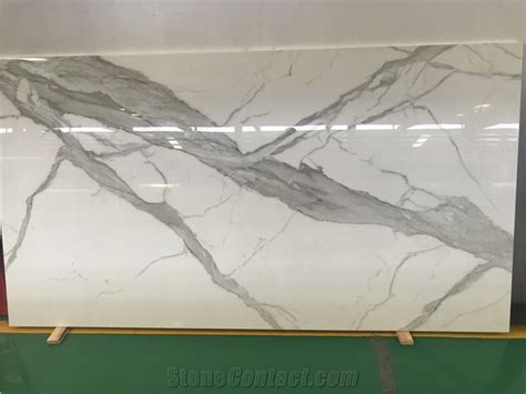 Nano Crystallized Glass Calacatta White Slab From China StoneContact