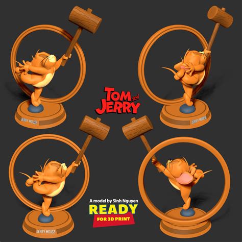 Jerry Mouse Fanart - 3D Print Model by Sinh Nguyen