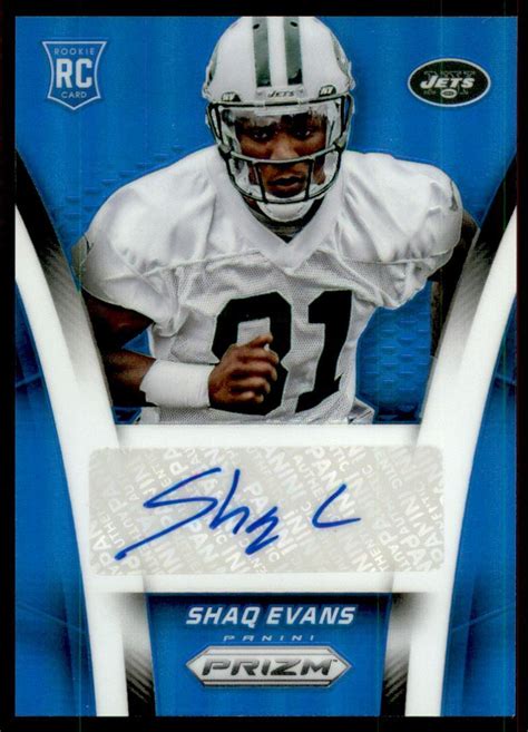 2014 Panini Prizm Rookie Autographs Prizms Blue ARSE Shaq Evans 75 EBay