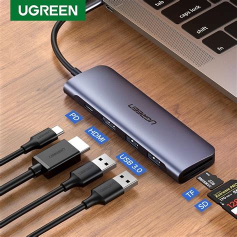 Adaptador Multipuerto Ugreen En Tipo C A Hdmi K Usb Sd Microsd