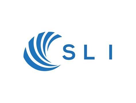 SLI letter logo design on white background. SLI creative circle letter ...