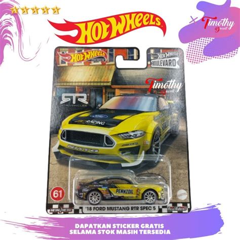 Hot Wheels Premium Boulevard Ford Mustang Rtr Spec Pennzoil Kuning N Lazada Indonesia
