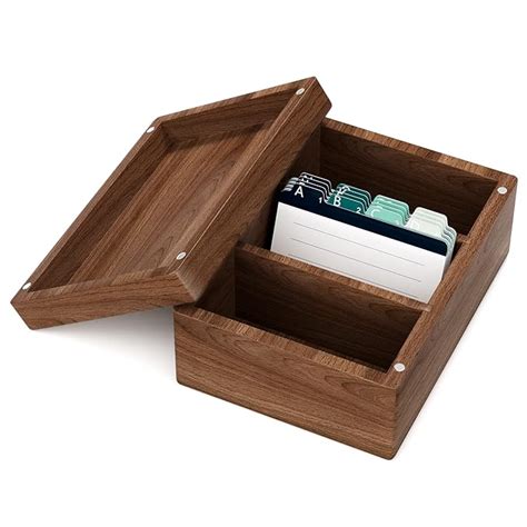 Maxgear Business Card Holder Organizer Wood Business Card Box Business