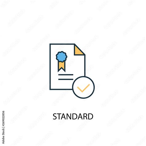 standard concept 2 colored line icon. Simple yellow and blue element
