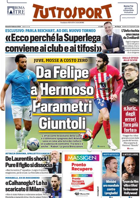 Prima Pagina Tuttosport Calhanoglu Lo Ha Scaricato Il Milan