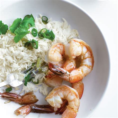 Delicious Sauteed Shrimp With Scallion Rice