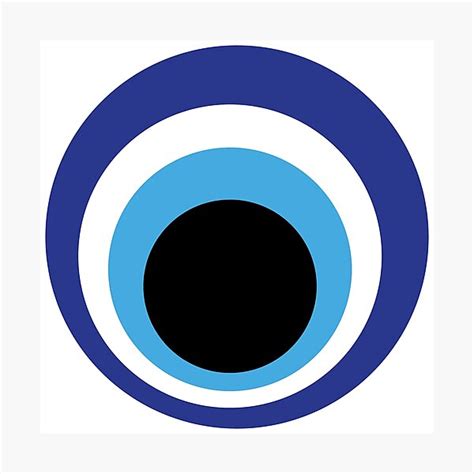 Lámina fotográfica Mal de ojo azul amuleto de buena suerte símbolo