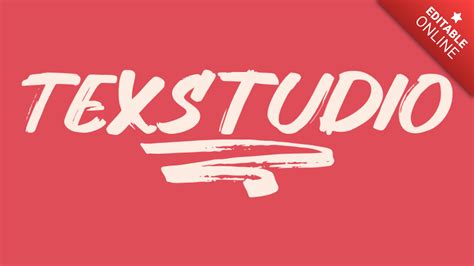 Texstudio Brush Font Text Effect Generator