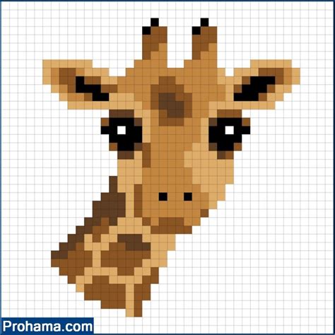 Hama Bead Giraffe Pattern Hama Beads Patterns In 2023 Giraffe