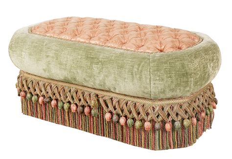 Lot - Tufted Velvet Ottoman