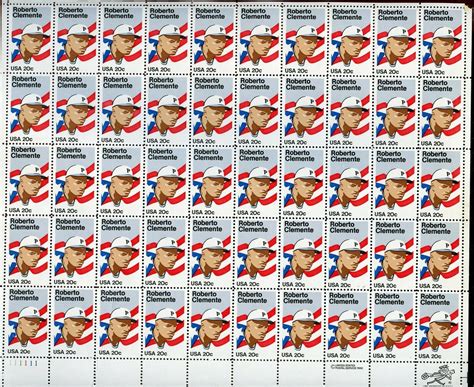 United States Scott 2097 Roberto Clemente Sheet Of 50 Stamps MNH As