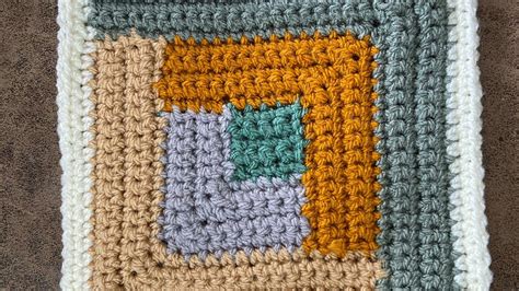 Log Cabin Square Gallery Throw Crochet Along Session 2 Creative