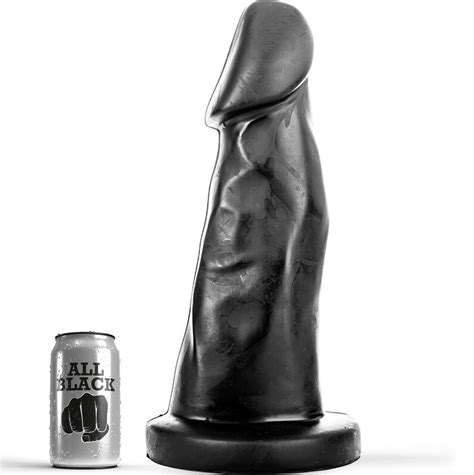 Реалистично дилдо със специална форма 27см All Black Dildo на ХИТ