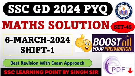 Ssc Gd Maths March St Shift Ssc Gd Maths Solution By