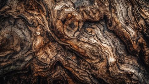 Timber abstracts, weathered hardwood decay in nature generated by AI