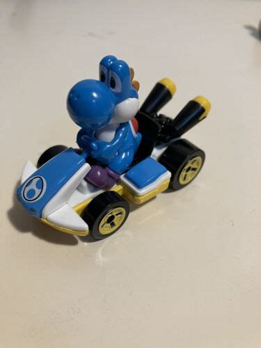 Hot Wheels Mario Kart Light Blue Yoshi Standard Loose EBay