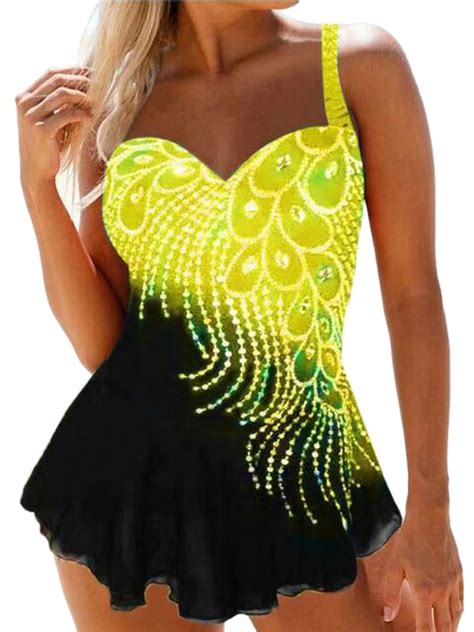 Emmababy Women S Plus Size Bikini Two Piece Swimsuit Padded Tops And High Waist Bottoms Set