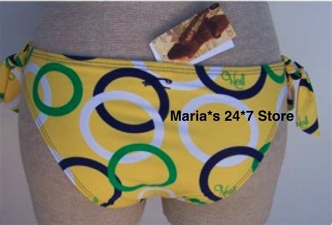 O Neill Yellow Bikini Swim Suit Women S Bottom Sz Small
