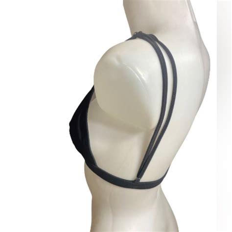 Fae Swim Black Bikini Top Front Closure In Black Si Gem